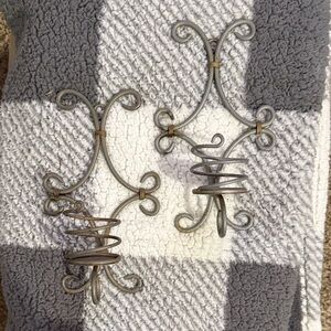 Elegant Gray Metal Wall Sconces